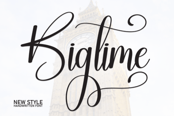 Bigtime: The Flowing Handwritten Font for Timeless Design