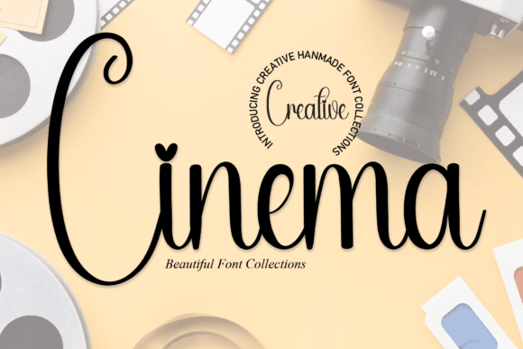 Cinema: The Handwritten Font That Feels Like a Friendly Wave