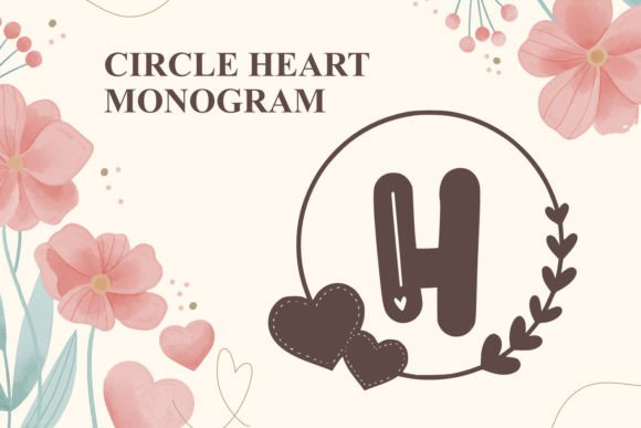 Monogram Circle Heart: Elegant Initials for Modern Craft