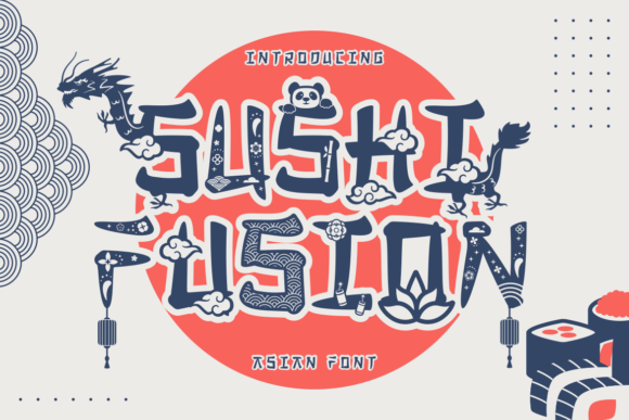 Sushi Fusion: A Creative Typeface for Modern Asian Branding