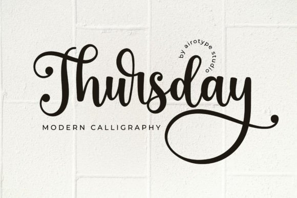 Thursday: The Simple, Bouncy Calligraphy Font for Modern Designers