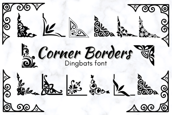 Unleash Creativity with Corner Borders: A Sketched Font for DIY and Branding